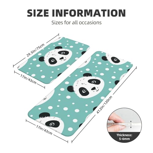 Alfombras de cocina para evitar resbalones y decorar con hermosos pandas 4