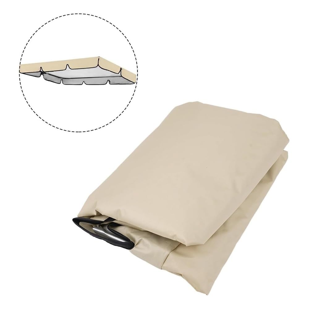 Auvent De Rechange pour Balancelle De Jardin 2 Ou 3 Places Toit De Remplacement De L'Auvent De Balançoire, Canopée pour Balancelles Extérieure(Brown,98x73x8in-249x185x18cm)