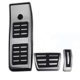 1 Satz Edelstahl Pedale + Fußstütze nur Linkslenker - LHD nur Automatik / DSG