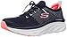 Produktbild Skechers Damen D'LUX Walker Refreshing Mood Sneaker, Navy Flat Knit/Pink & Blue Trim, 41 EU