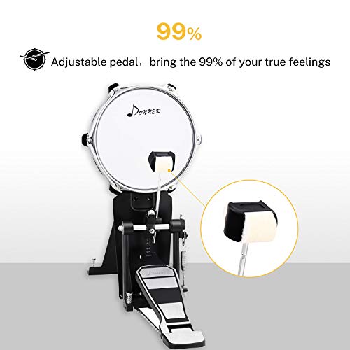 Donner DED-200 Kit de batterie électronique en maille E avec 225 sons, support métallique en fer plus stable, 5 tambours… - Les Beatles, Paul McCartney, John Lennon, RIngo Starr, George Harrison Donner DED-200 Kit de batterie électronique en maille E avec 225 sons, support métallique en fer plus stable, 5 tambours… – Image 5