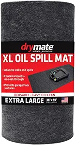 Drymate XL Oil Spill Mat (36 Inches x 60 Inches), Absorbent Oil Mat Reusable/Durable/Waterproof Oil Pad Contains Liquids, Protects Garage Floor Surface