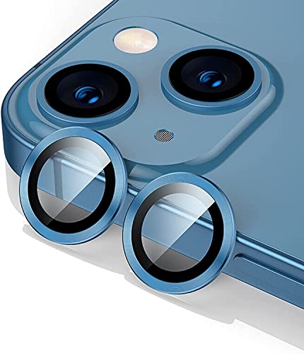 Image of CASEKOO Camera Lens Protector Compatible for iPhone 13 /13 Mini, [Anti-Scratch] Premium Tempered Glass Film Aluminum Alloy Lens Ring Cover