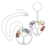 WJIAAA Tree of Life Keyring+ Crystal Tree of Life...