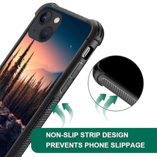 Goodsprout Compatible with iPhone 13 Case,Mountain Dreams Tree Pattern Ultra Protection Shockproof Soft Silicone TPU Non-Slip Back for iPhone 13 - Thumbnail 6