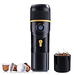 KELUNIS Portable Coffee Machine for Car DC12V, Fully Semi-Automatic Espresso Maker, Heating Coffee Cup, Suitable for Travel Outdoors Home And Office