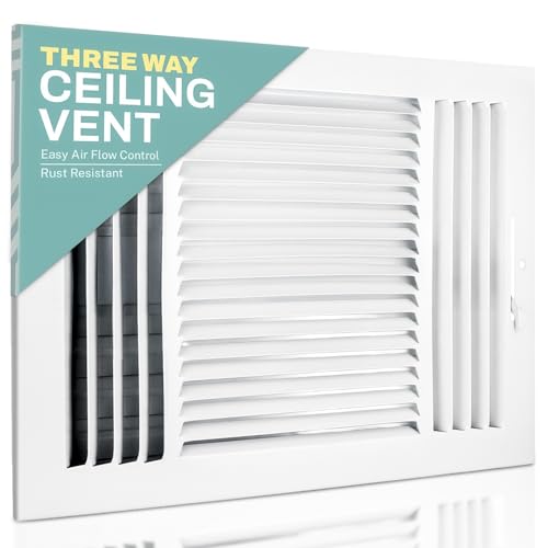 Grille d'aération 3 voies 30x20 cm avec registre réglable blanc