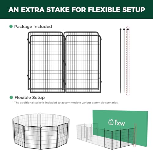 Image of FXW Instant Dog Playpen, RV Camping, Outdoor & Yard, 45 inch H, 4 Panels
