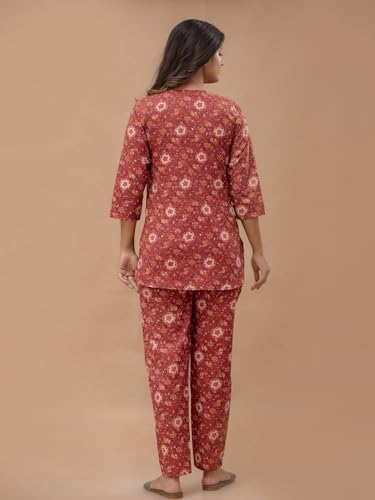 Image of feranoid Women Full Sleeves Cotton Nightsuits