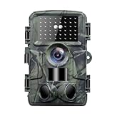 Cámara de rastreo 4K 48MP,con Visión nocturna, Lente ancha de 120 ° y diseño impermeable IP66, reproducción, 2 pantallas LCD, 46 piezas LED infrarrojos sin brillo, para caza de ciervos salvajes o segu