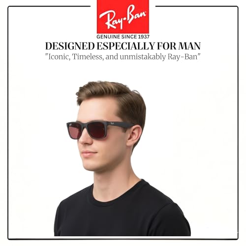 Image of Ray-Ban RB4165 JUSTIN CLASSIC Square Shape Sunglasses for Men with Official Eyewear Kit