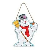 Open Road Brands Frosty the Snowman Wall Sign - Fun Winter/Christmas Decor for Bedroom or Playroom