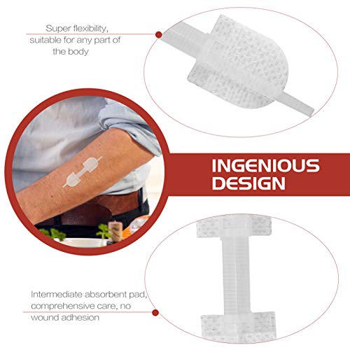 EXCEART 3 Peças de Fechamento de Feridas Curativos Adesivos de Ponto Zip Não Tecido Adesivos de Feri