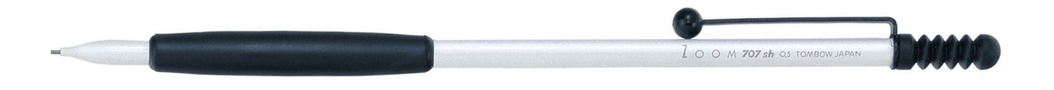 Tombow PLZ-211-3 - Penna a sfera e portamine "Zoom 707", colore: Bianco/Nero, 2 Pezzi
