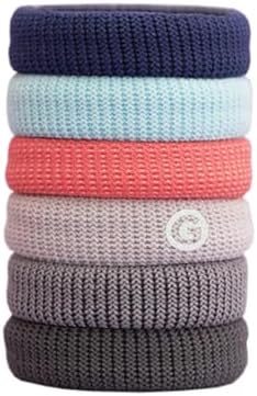 Gimme Beauty - Thick Fit Hair Bands - Rustic - Damage Free Hair Ties - Made with Seamless Microfiber Elastics - Thick + Curly Hair Accessories - No Snagging, Dents, or Breakage (6 Count)