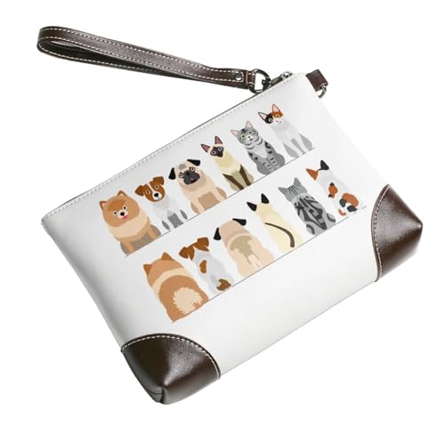 ［新品未使用］米津玄師　帰りの会　犬と猫　ビッグクラッチ　　　ポーチ　バッグ NBKING] クラッチバッグ かわいい 犬柄 猫柄 セカンドバッグ おしゃれ