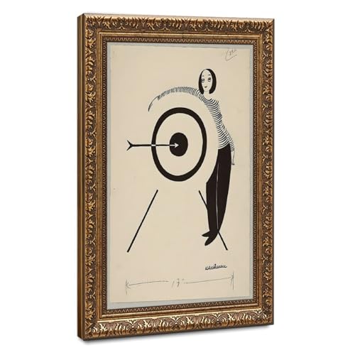 Impression sur toile Woman And Target de Christina Malman tableau 30x45 cm