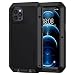Produktbild Focusor Hülle iPhone 12 Pro Max (6.7''), 360 Grad Outdoor Duty Schutzhülle Ganzkörper Heavy Panzerhülle Tough Stoßfest Metall Armor Eingebautem Displayschutz Staubdicht Case,Schwarz