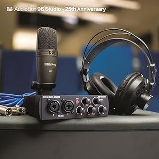 PreSonus AudioBox 96 Studio - Interfaccia Audio USB, Bundle per Registrazione e Produzione, con Microfono, Cuffia & Software, Edizione 25° Anniversario