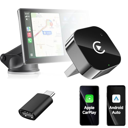 Image of 2 in 1 Car Adapter for CarPlay & Android Auto | Fast Connection | Wired Wireless to Converter | OEM Car Compatibility | 6 Months Support