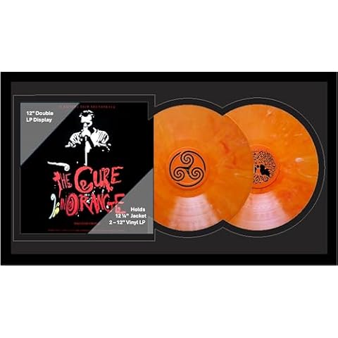 Creative Picture Frames 12-inch Manhattan Black Double Record Jukebox Frame with Black-Black Matting Displays Two 12" Vinyl Records with One 12" Jacket (Records not Included) Cover