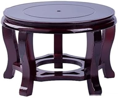 MIROOOO スタチューベース 花瓶スタンド 木製 丸型 植木鉢、花瓶、ワインジャー、魚飼育槽ベース、無垢木製オーナメント、奇妙な