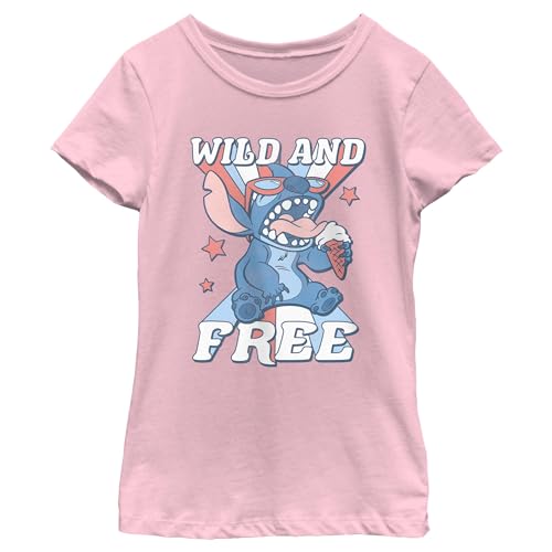 Girl's Lilo & Stitch Fourth of July Wild and Free T-Shirt