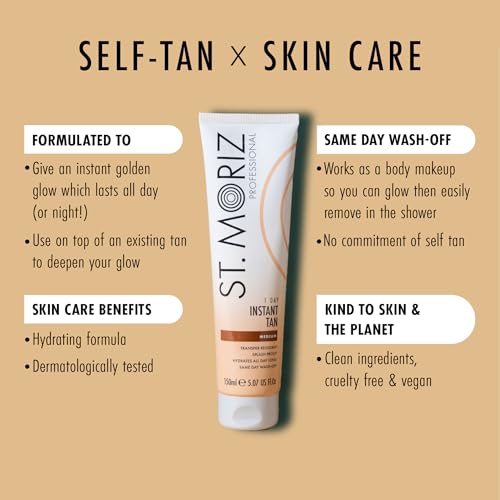 St. Moriz Professional Wash Off Body Tan Medium 150ml – Bild 3