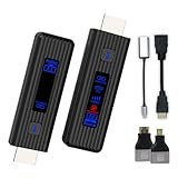 WINTEN ワイヤレスHDMI ディスプレイアダプタ 送受信機セット 日本技適認証取得 転送距離最大50m 簡単接続 フルセット 変換アダプター（USB-C,miniHDMI,microHDMI） 1080P フルHD ドライバー不要（WIFI設定不要） トランスミッター レシーバー 最大8台増設 テレビ/PC/Mac/Window/カメラ/監視カメラ WTHL-WIFI01-BK