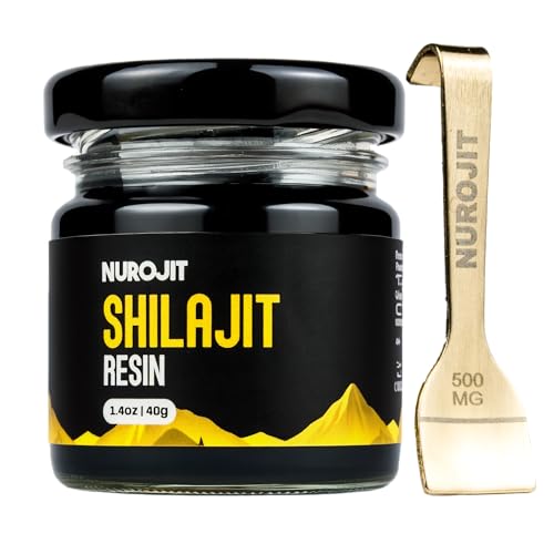 NuroJit Pure Shilajit Resin, Himalayan Shilajit for Men and Women with 78%+ Fulvic Acid, M