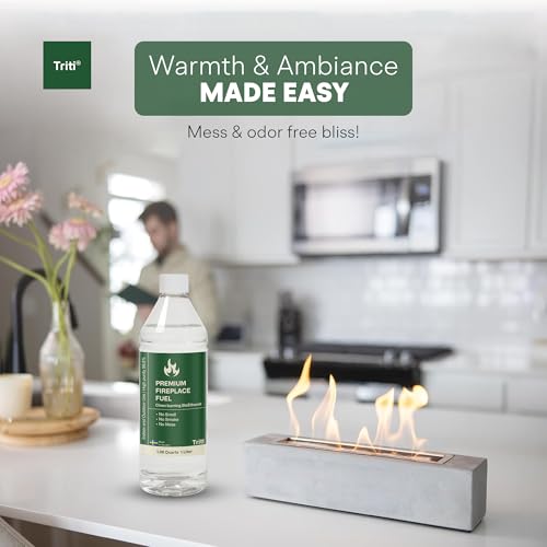 Triti Bioethanol Fireplace Fuel, Denatured Alcohol – Odorless & Smokeless – (3 x 1 Liter Bottles) | Tabletop Fire Pit Fuel, Tabletop Fireplace & Alcohol Stove Fuel | Indoor/Outdoor | 3-Pack - Image 3
