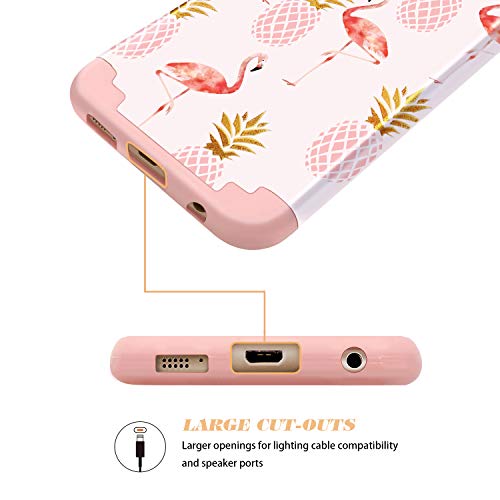 Fingic Samsung Galaxy S6 Case, S6 Case Pineapple Flamingos Pattern Cute Case Hybrid Hard Pc Soft Silicone Case For Girls Cover For Samsung Galaxy S6, Pink Flamingos #TOP2