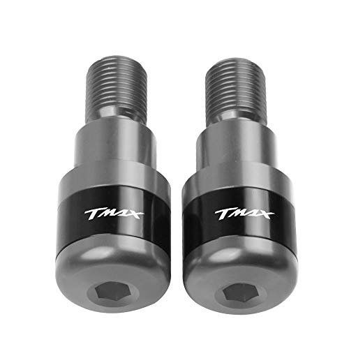 Poignée de guidon Tmax stable contre les vibrations avec embouts alu gris