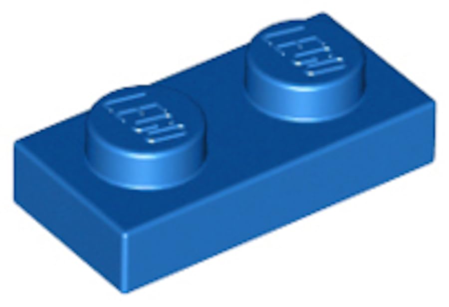 LEGO Plate 1 x 2, Building Brick Component, Part 3023, Choose Your Colour (Blue, 10, Bricks) โ image 1