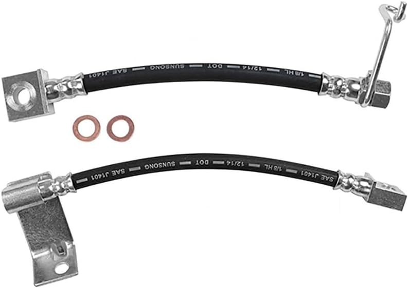 2Pcs Brake Hose Rear Brake Line Brake Hydraulic Hose Assembly - Left & Right fits F-250 Super Duty 2004 2000 2001 2002 2003 fits F-350 Super Duty 2004 2000 2001 2002 2003