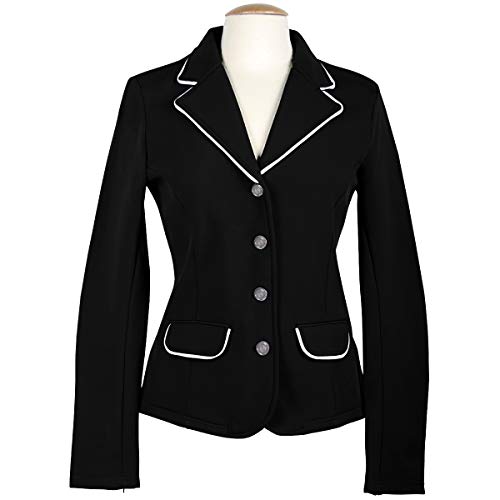 Avon Equine Reitjacke für Damen, hochwertig, bequem, für Wettkampf, Marineblau und Schwarz, Größe 42