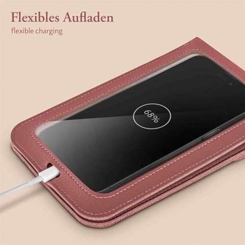 Étui à bandoulière HMD Arc moex en rose pour femmes avec fenêtre - 6