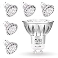 ALIDE GU10 Led Bulbs 5W 6000k Daylight White Dimmable,25W-35W Halogen Equivalent,MR16 GU10 Base AC120V Dimmable Led Spotlight Track Light Bulbs,450LM,38 Degrees,6Pack