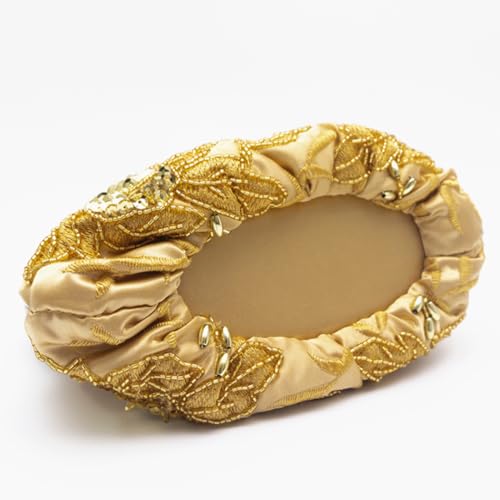 Image of Women's Vintage Beaded Sequin Flower Evening Handbags Wedding Clutches Prom Cocktail Party Handbags