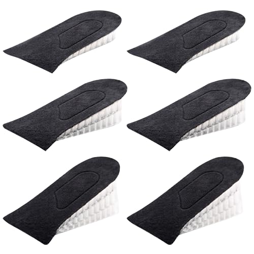 Plantillas Elevadoras de Tacón Ajustables 3 Pares Negro miniatura 5