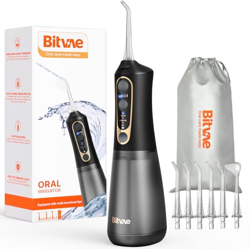 Bitvae C6 Water Dental Flosser for Teeth Pick, Cordless Flosser for Travel with 6 Jet Tips, 3 Modes...