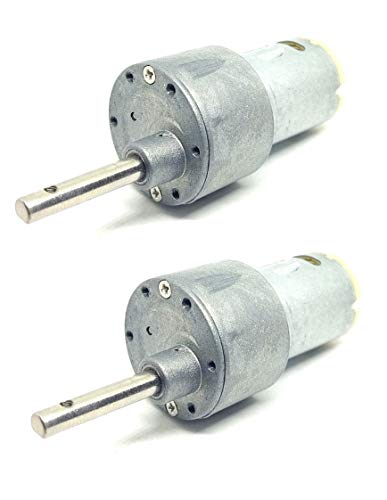 Invento 2pcs 12v 10 Kg-cm 30 rpm DC Side Shaft High Torque Geared Motor Heavy Duty