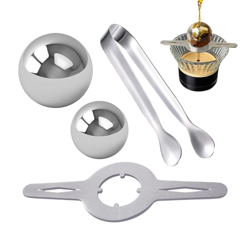 Lock in Flavor Espresso Ball, Chilling Ball for Whiskey, Ice Ball for Whiskey, Stainless Steel Cooler Ball, Chilling Ball for Wh