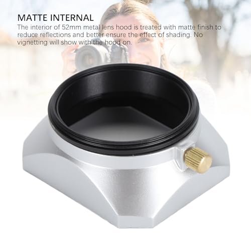 Capuchón para lente de 52 mm, capuchón retro plateado para lentes, accesorios para cámaras miniatura 6