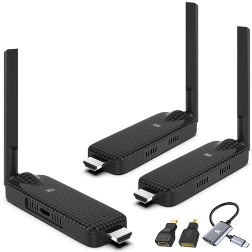 Image of LIULANZ Wireless HDMI 2 Receiver and Transmitter USB-C Extender Kit,Plug & Play 165FT Portable 2.4G/5G Wirelessly Simultaneous Expansion for Multiple Screens from Laptop and Camera to TVs,Projectors