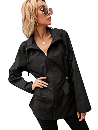 Veste à capuche femme imperméable pour rester au sec en extérieur - 2