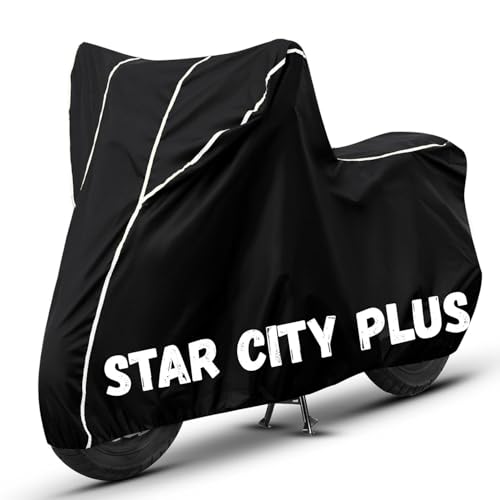 Image of Bike Cover for Star City Plus 100% Waterproof, Dustproof & Scratch Resistant| Fully Bottom Elastic UV Resistant Heavy Duty Body Cover | All Weather Outdoor Use