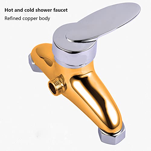 Robinet de baignoire tout en cuivre avec ensemble de robinet de douche mural - 4