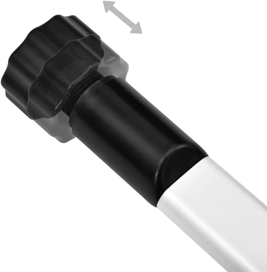 vidaXL Telescopic Wardrobe System Silver and Black Aluminum, Plastic Large