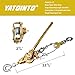 YATOINTO Come Along Winch 4 Ton (8800 lbs) Pulling Capacity 10 ft Steel Cable 3 Hooks Heavy Duty Ratchet Power Puller Tool with Dual Gears Automotive Hoist Cable Puller